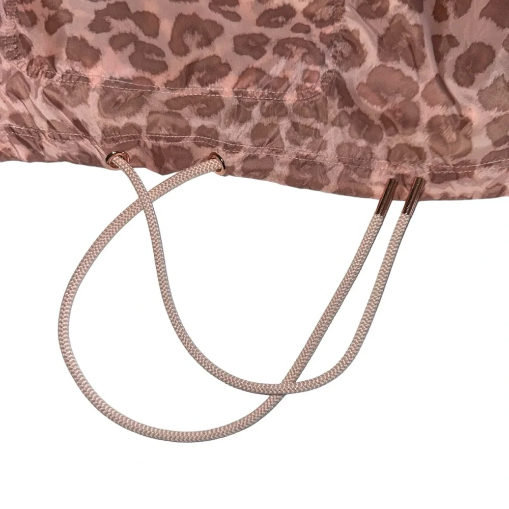 GOOD AMERICAN Leopard Jacket Windbreaker
Rose Gold Pink Brown 2 Pullover Small - Picture 8 of 14